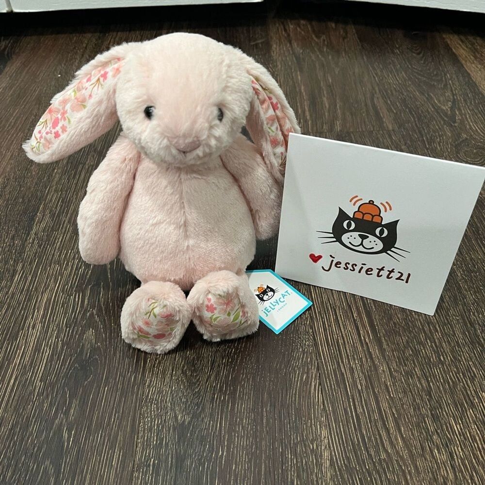 Jellycat Blossom Blush Bunny 'Cherry' SMALL Plush Toy 100%Authentic NWT US SHIP